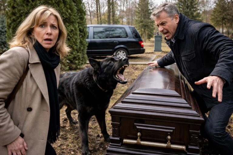 Pe tot drumul până la cimitir, dricul a fost urmat de o câineasă neagră. Lângă mormânt, s-a repezit spre sicriu, a început să latre și nu lăsa pe nimeni să se apropie…